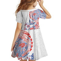 Hawaiian Kakau Tribal Sea Animals Tattoos Family Matching Summer Maxi Dress and Hawaiian Shirt Hawaii Flag Color Inspired