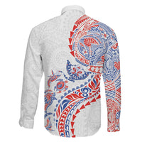 Hawaiian Kakau Tribal Sea Animals Tattoos Family Matching Summer Maxi Dress and Hawaiian Shirt Hawaii Flag Color Inspired