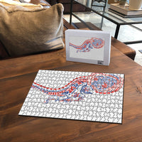 Hawaiian Kakau Tribal Sea Animals Tattoos Puzzle Hawaii Flag Color Inspired LT03 - Polynesian Pride