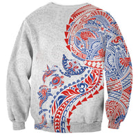 Hawaiian Kakau Tribal Sea Animals Tattoos Sweatshirt Hawaii Flag Color Inspired