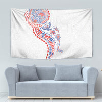 Hawaiian Kakau Tribal Sea Animals Tattoos Tapestry Hawaii Flag Color Inspired LT03 - Polynesian Pride