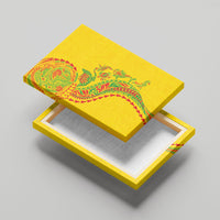 Hawaiian Kakau Tribal Sea Animals Tattoos Canvas Wall Art Kanaka Maoli Flag Color Inspired