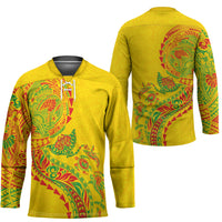 Hawaiian Kakau Tribal Sea Animals Tattoos Hockey Jersey Kanaka Maoli Flag Color Inspired