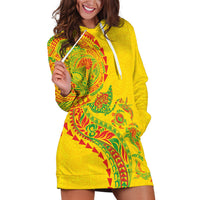 Hawaiian Kakau Tribal Sea Animals Tattoos Hoodie Dress Kanaka Maoli Flag Color Inspired