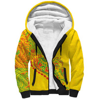 Hawaiian Kakau Tribal Sea Animals Tattoos Sherpa Hoodie Kanaka Maoli Flag Color Inspired