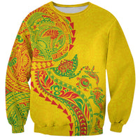 Hawaiian Kakau Tribal Sea Animals Tattoos Sweatshirt Kanaka Maoli Flag Color Inspired