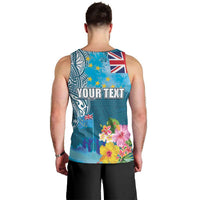 Personalised Tuvalu Independence Day Men Tank Top Tuvaluan Tribal Flag Style LT03 - Polynesian Pride