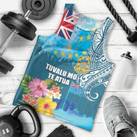 Personalised Tuvalu Independence Day Men Tank Top Tuvaluan Tribal Flag Style LT03 - Polynesian Pride