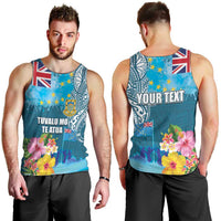 Personalised Tuvalu Independence Day Men Tank Top Tuvaluan Tribal Flag Style LT03 - Polynesian Pride