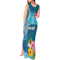 Personalised Tuvalu Independence Day Tank Maxi Dress Tuvaluan Tribal Flag Style LT03 - Polynesian Pride