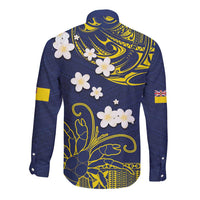 Niue Independence Day Long Sleeve Button Shirt Hiapo Pattern Fiti Pua and Uga