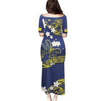 Niue Independence Day Puletasi Hiapo Pattern Fiti Pua and Uga LT03 - Polynesian Pride
