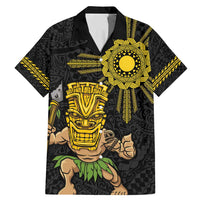 Hawaii and Philippines Together Family Matching Mermaid Dress and Hawaiian Shirt Warrior Tiki Mask and Filipino Sun Polynesian Style