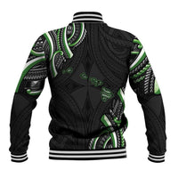 Traditional Art Hawaiian Kakau Tattoos Baseball Jacket Green Color LT03 - Polynesian Pride