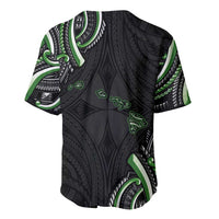 Traditional Art Hawaiian Kakau Tattoos Baseball Jersey Green Color - Polynesian Pride