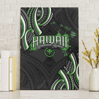 Traditional Art Hawaiian Kakau Tattoos Canvas Wall Art Green Color LT03 Without Frame Green - Polynesian Pride