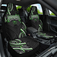 Traditional Art Hawaiian Kakau Tattoos Car Seat Cover Green Color - Polynesian Pride