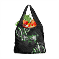 Traditional Art Hawaiian Kakau Tattoos Grocery Bag Green Color LT03 1-pack One Size Green - Polynesian Pride