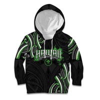 Traditional Art Hawaiian Kakau Tattoos Kid Hoodie Green Color LT03 Hoodie Green - Polynesian Pride