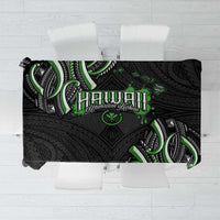 Traditional Art Hawaiian Kakau Tattoos Tablecloth Green Color LT03 Green - Polynesian Pride