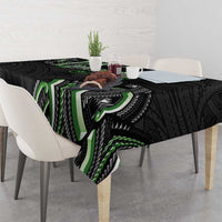 Traditional Art Hawaiian Kakau Tattoos Tablecloth Green Color LT03 - Polynesian Pride