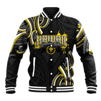Traditional Art Hawaiian Kakau Tattoos Baseball Jacket Yellow Color LT03 Unisex Yellow - Polynesian Pride