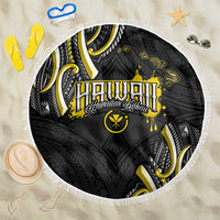 Traditional Art Hawaiian Kakau Tattoos Beach Blanket Yellow Color LT03 One Size 150cm Yellow - Polynesian Pride