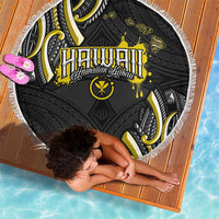 Traditional Art Hawaiian Kakau Tattoos Beach Blanket Yellow Color LT03 - Polynesian Pride