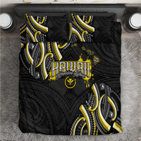 Traditional Art Hawaiian Kakau Tattoos Bedding Set Yellow Color - Polynesian Pride