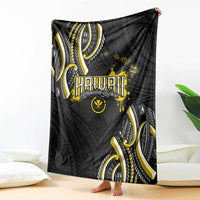 Traditional Art Hawaiian Kakau Tattoos Blanket Yellow Color - Polynesian Pride