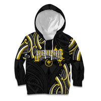 Traditional Art Hawaiian Kakau Tattoos Kid Hoodie Yellow Color LT03 Hoodie Yellow - Polynesian Pride