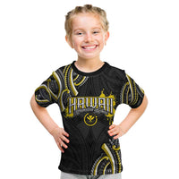 Traditional Art Hawaiian Kakau Tattoos Kid T Shirt Yellow Color - Polynesian Pride