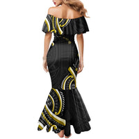 Traditional Art Hawaiian Kakau Tattoos Mermaid Dress Yellow Color - Polynesian Pride