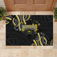 Traditional Art Hawaiian Kakau Tattoos Rubber Doormat Yellow Color LT03 Yellow - Polynesian Pride