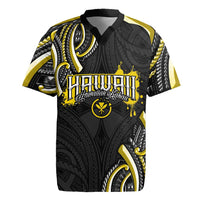 Traditional Art Hawaiian Kakau Tattoos Rugby Jersey Yellow Color LT03 Yellow - Polynesian Pride