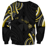 Traditional Art Hawaiian Kakau Tattoos Sweatshirt Yellow Color LT03 - Polynesian Pride
