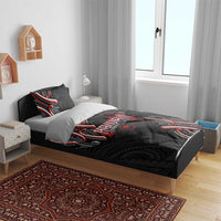 Traditional Art Hawaiian Kakau Tattoos Bedding Set Red Color - Polynesian Pride