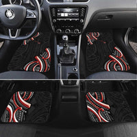 Traditional Art Hawaiian Kakau Tattoos Car Mats Red Color - Polynesian Pride