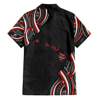Traditional Art Hawaiian Kakau Tattoos Family Matching Tank Maxi Dress and Hawaiian Shirt Red Color - Polynesian Pride