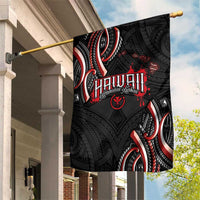 Traditional Art Hawaiian Kakau Tattoos Garden Flag Red Color - Polynesian Pride