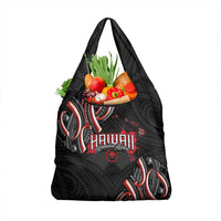 Traditional Art Hawaiian Kakau Tattoos Grocery Bag Red Color LT03 1-pack One Size Red - Polynesian Pride