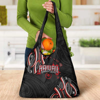 Traditional Art Hawaiian Kakau Tattoos Grocery Bag Red Color LT03 - Polynesian Pride