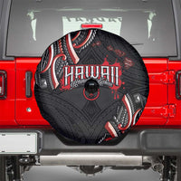 Traditional Art Hawaiian Kakau Tattoos Spare Tire Cover Red Color - Polynesian Pride