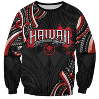 Traditional Art Hawaiian Kakau Tattoos Sweatshirt Red Color LT03 Unisex Red - Polynesian Pride