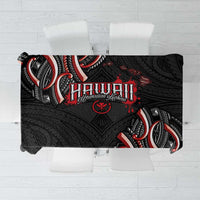 Traditional Art Hawaiian Kakau Tattoos Tablecloth Red Color LT03 Red - Polynesian Pride