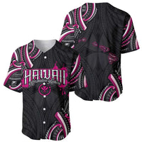Traditional Art Hawaiian Kakau Tattoos Baseball Jersey Pink Color - Polynesian Pride