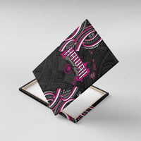 Traditional Art Hawaiian Kakau Tattoos Canvas Wall Art Pink Color LT03 With Frame Pink - Polynesian Pride