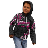 Traditional Art Hawaiian Kakau Tattoos Kid Hoodie Pink Color LT03 - Polynesian Pride