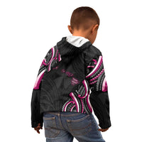Traditional Art Hawaiian Kakau Tattoos Kid Hoodie Pink Color LT03 - Polynesian Pride