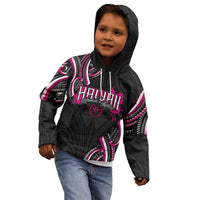 Traditional Art Hawaiian Kakau Tattoos Kid Hoodie Pink Color LT03 - Polynesian Pride